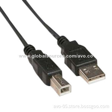 USB A Male to B Male Printer Cable with PVC Overall Jacket and RoHS Directive-compliant